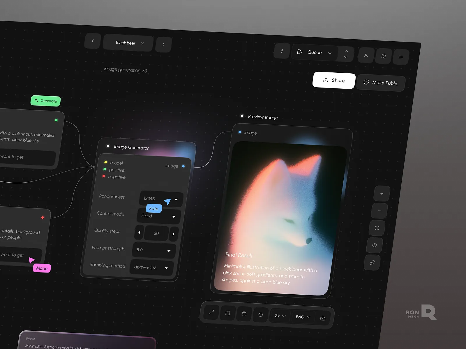 AI image generation workflow